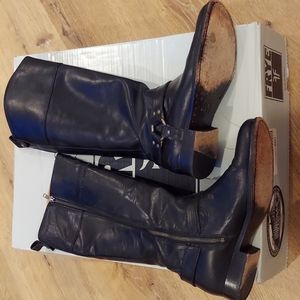 FRYE 76927 MELISSA HARNESS INSIDE ZI BLACK HARNESS BOOTS SIZE 9.5